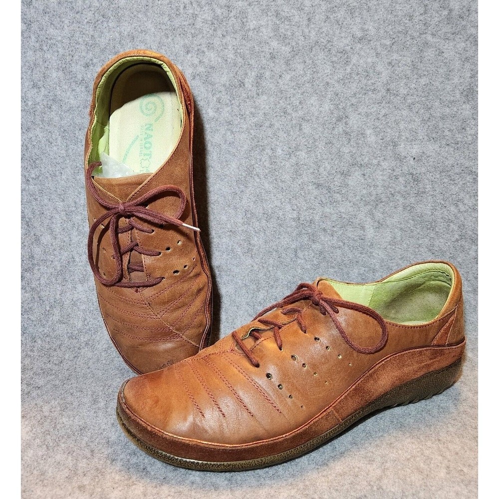 Naot Kumara Women's Shoes Size 9 Brown Leather Lace-up Comfort